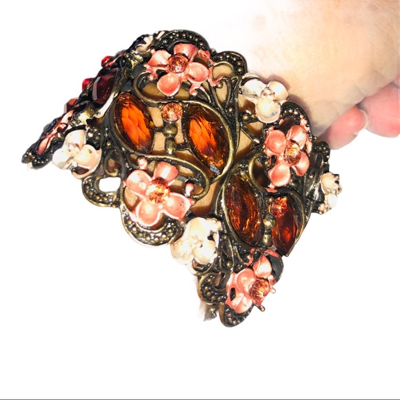 Amber stones bracelet cuff - Picture 3 of 3